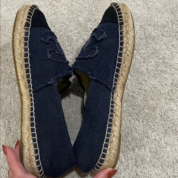 CHANEL Navy and Black Espadrilles Authentic - Picture 7 of 7